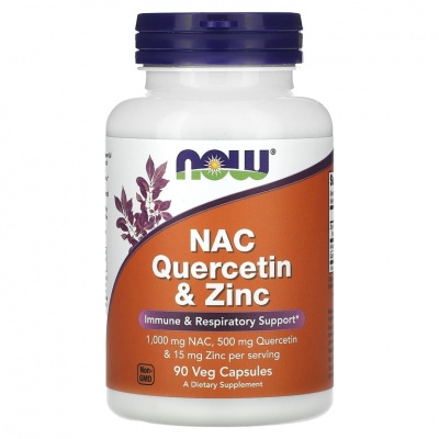   NOW NAC Quercetin + Zinc 90 