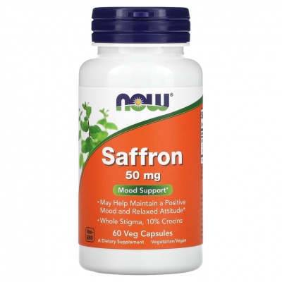 Витамины NOW SAFFRON 50 мг 60 капсул